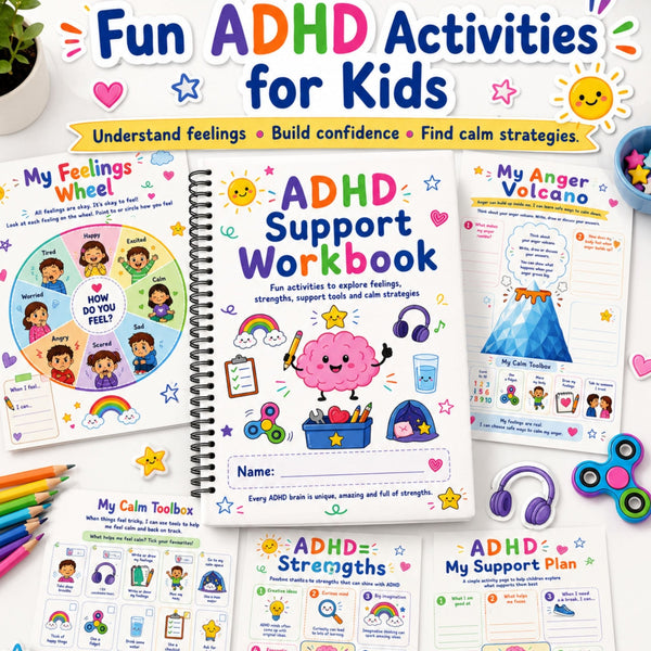 ADHD Support Workbook for Kids - KY designX