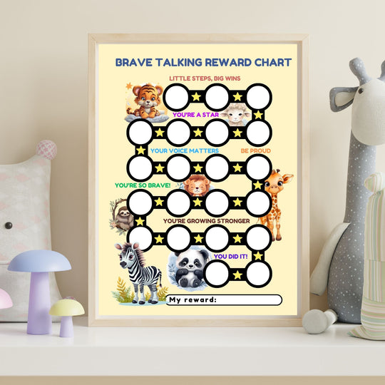 Brave Talking Reward Chart for Kids with Selective Mutism - KY designX