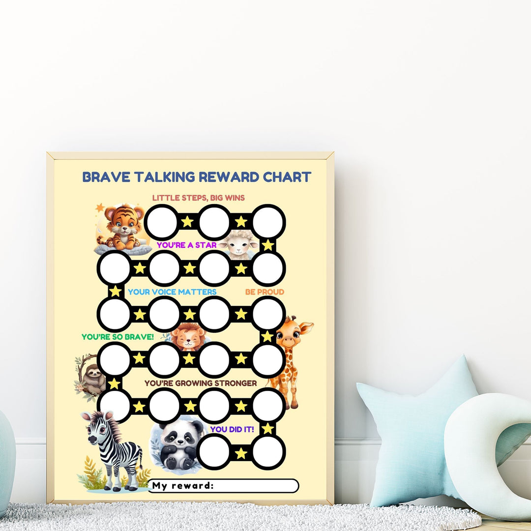 Brave Talking Reward Chart for Kids with Selective Mutism - KY designX