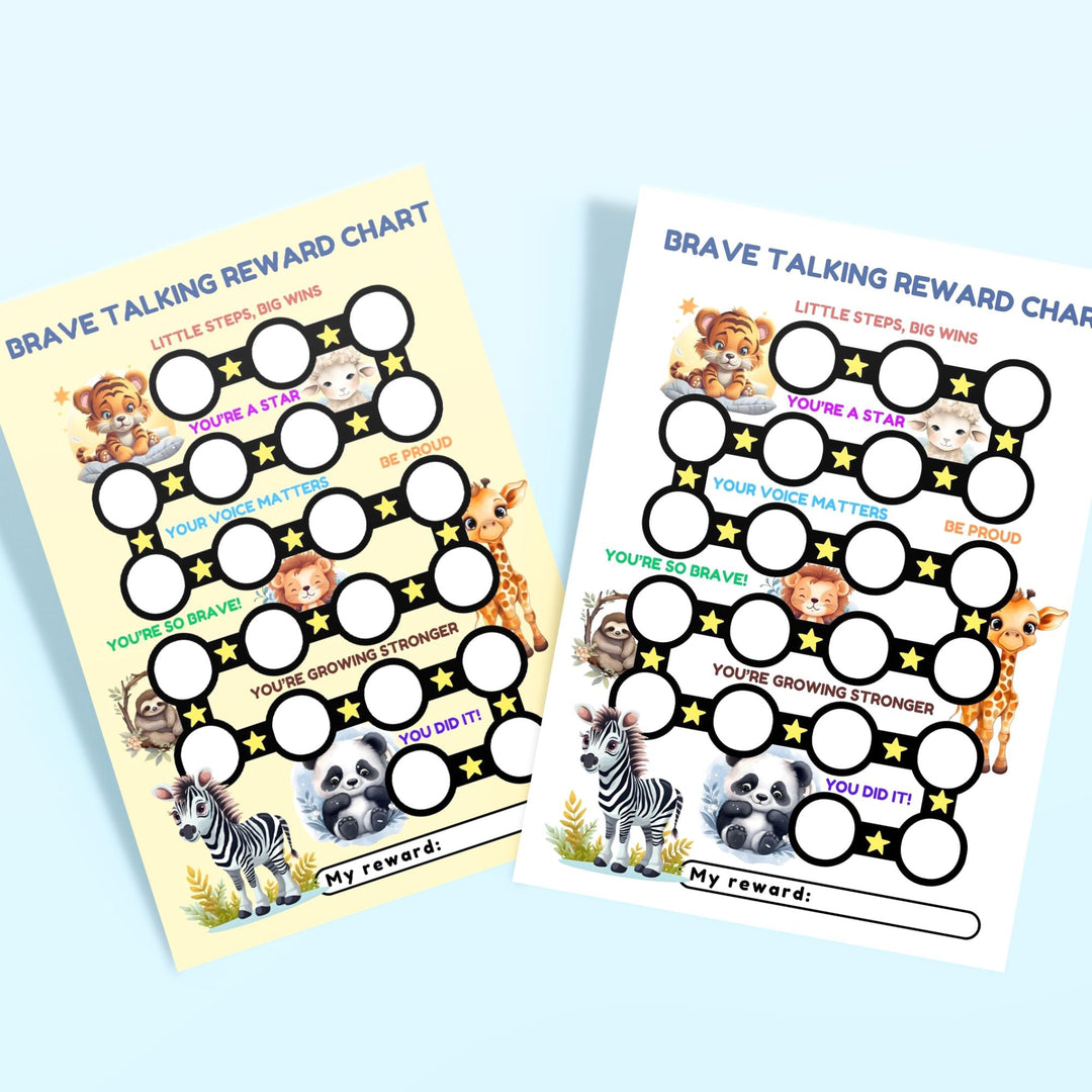 Brave Talking Reward Chart for Kids with Selective Mutism - KY designX