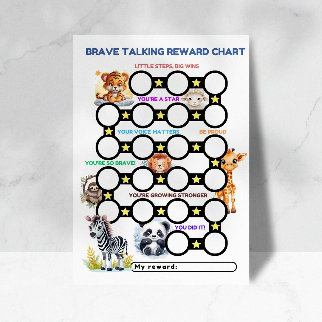 Brave Talking Reward Chart for Kids with Selective Mutism - KY designX