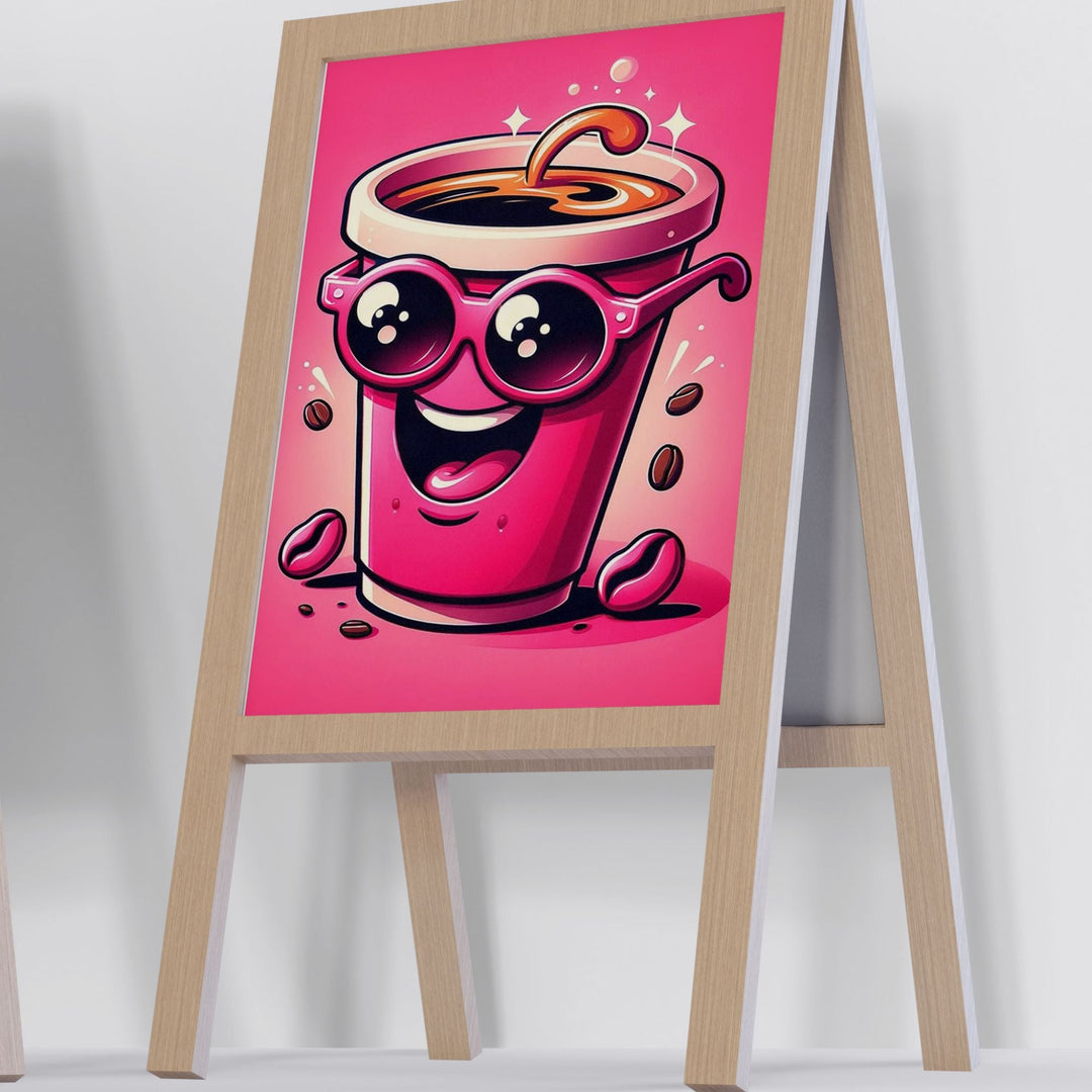 Coffee Lover Printable Wall Art - Fun Coffee Cup Poster - KY designX