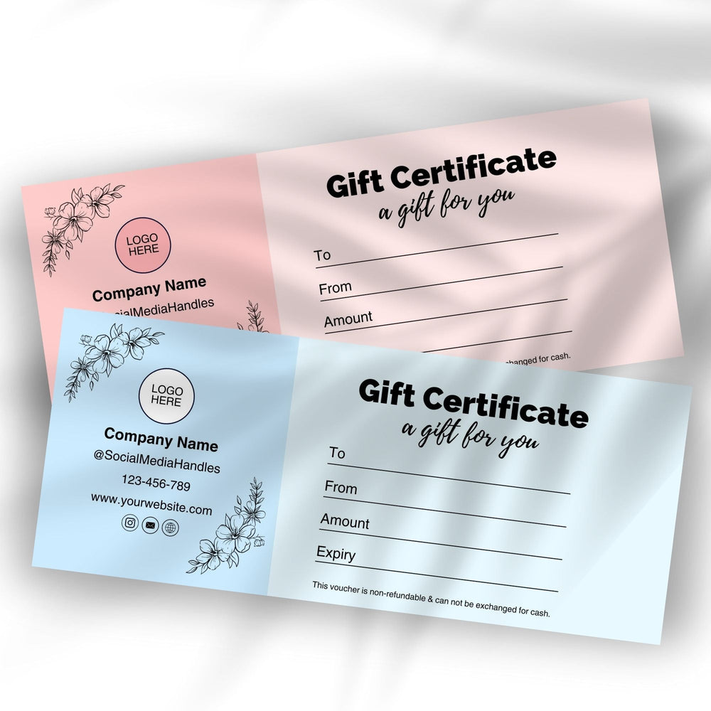 Customizable Gift Certificate for Small Businesses - KY designX