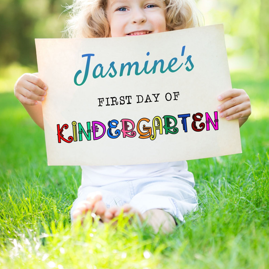 Customizable Printable First Day of Kindergarten - KY designX