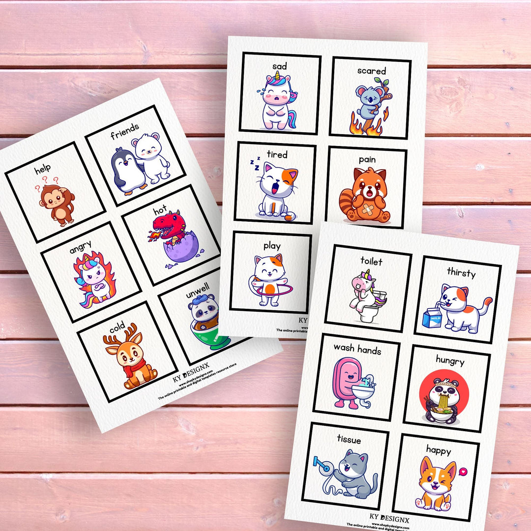 Cute Communication Cards for Selective Mutism - KY designX