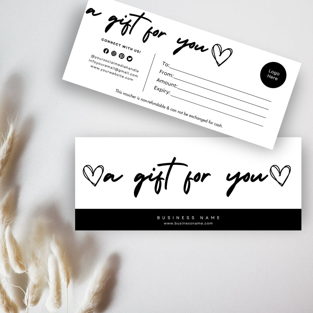 Editable Gift Certificate For Small businesses - KY designX
