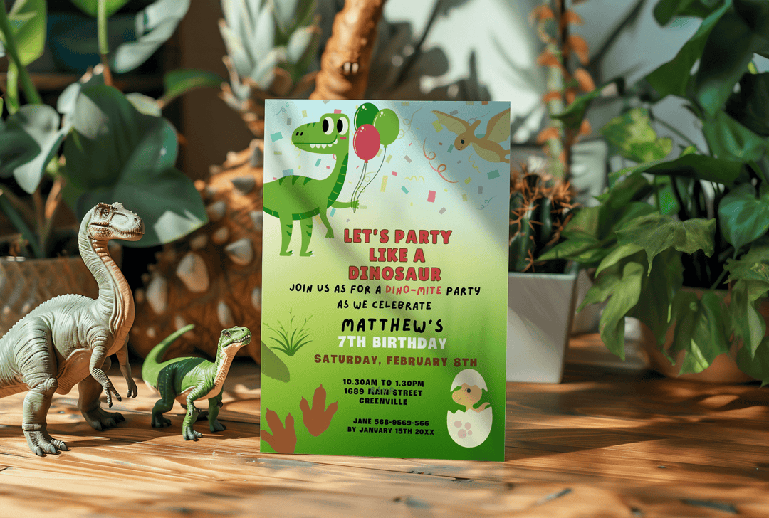 Editable Kids Birthday Party Invitations - KY designX