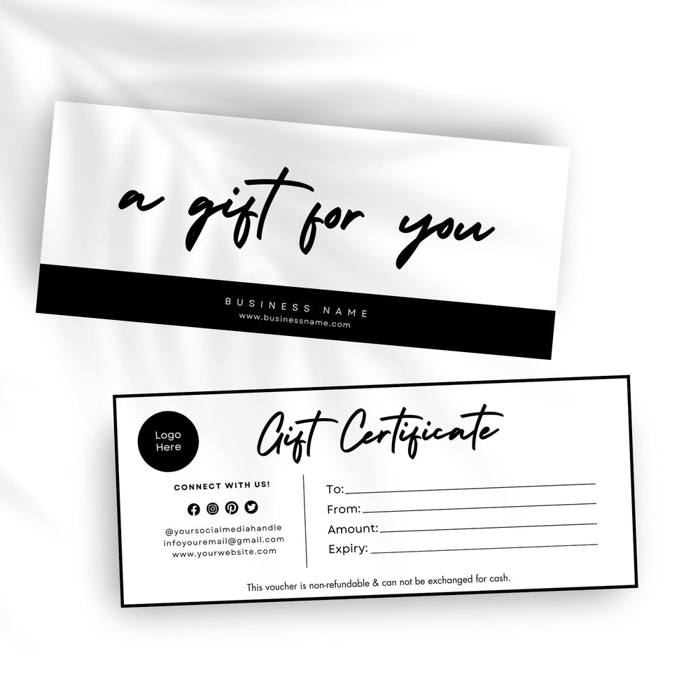 Editable Modern Gift Certificate for Small Business - KY designX