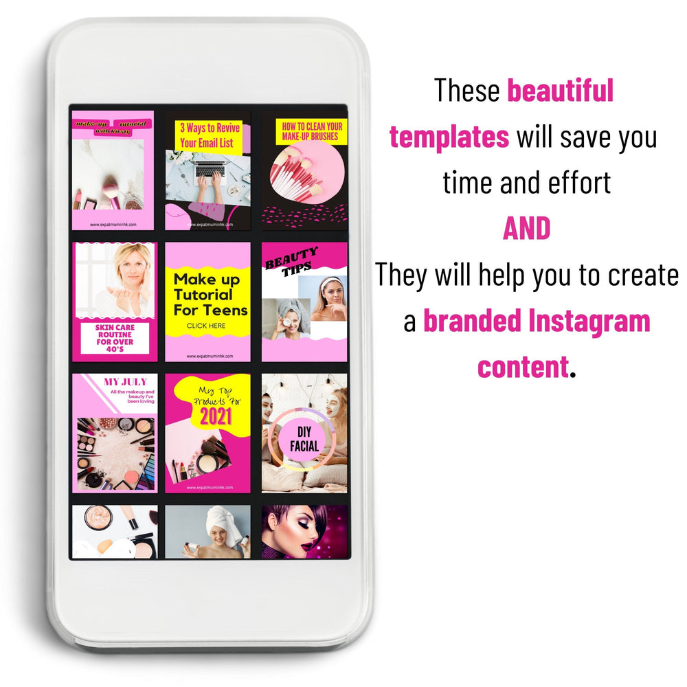 Editable Pink Pinterest Canva Templates - KY designX