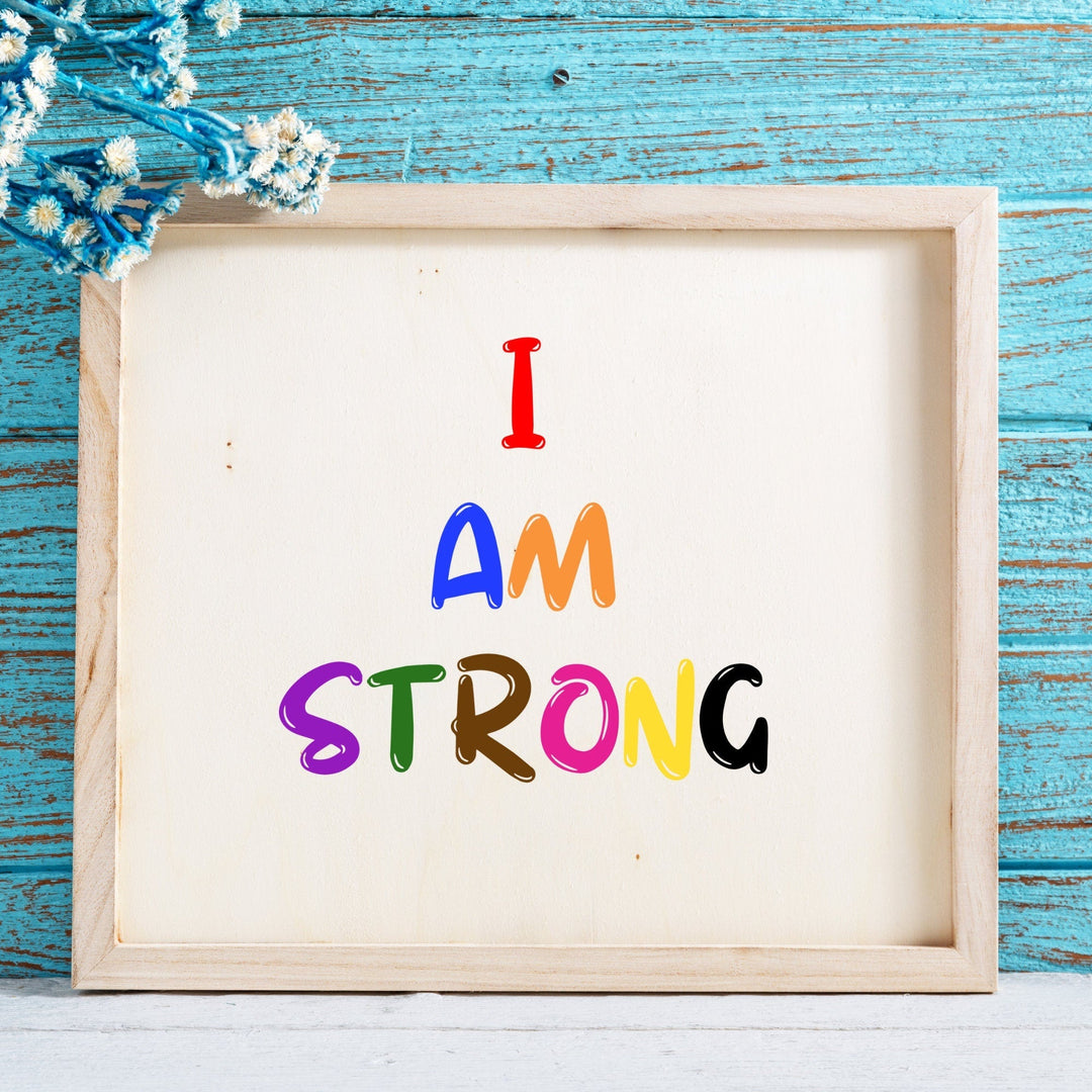 Free affirmations colorful printable wall art - KY designX