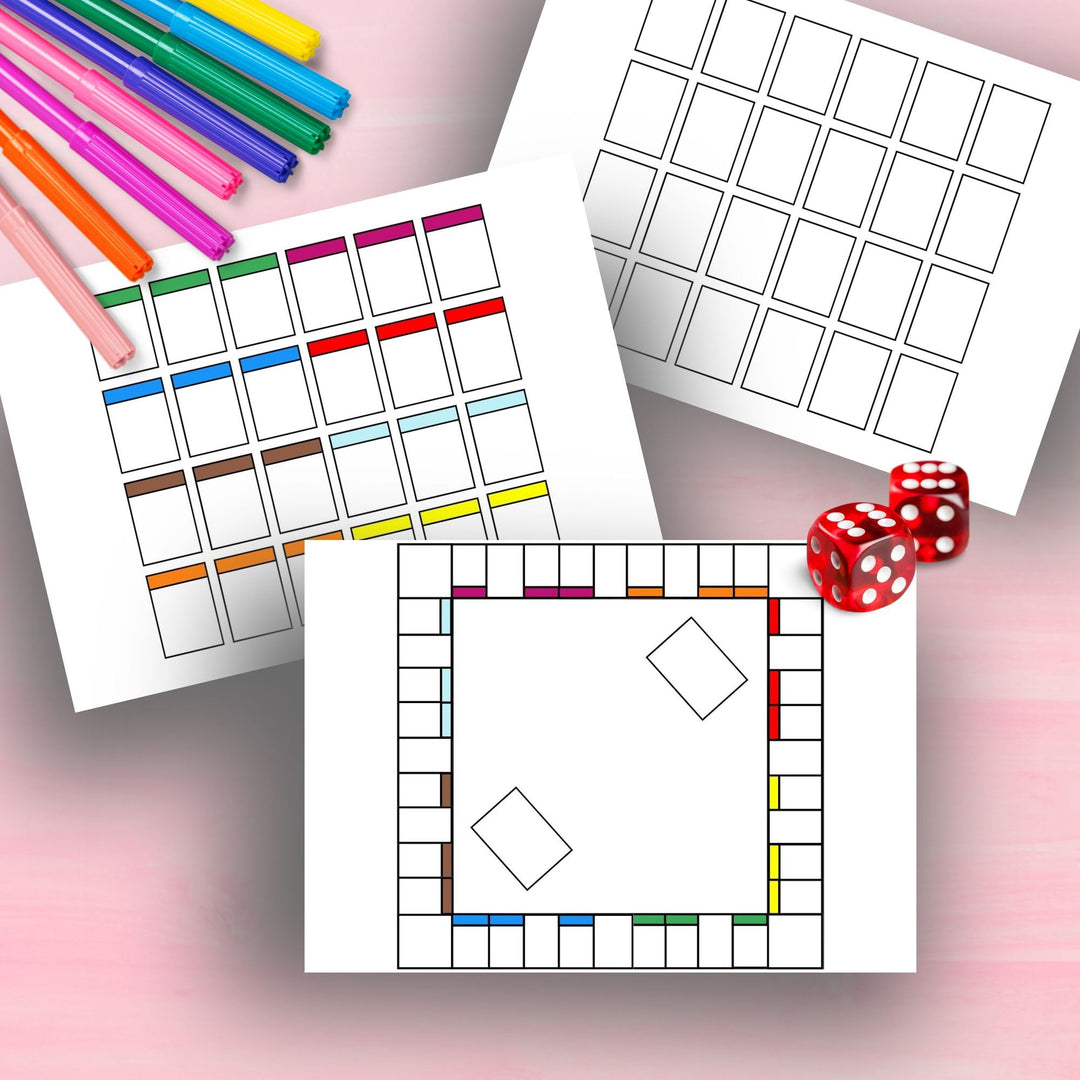 Free DIY Blank Printable Board Game - KY designX