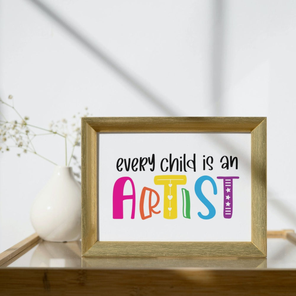Free every child is an artist printable poster - KY designX