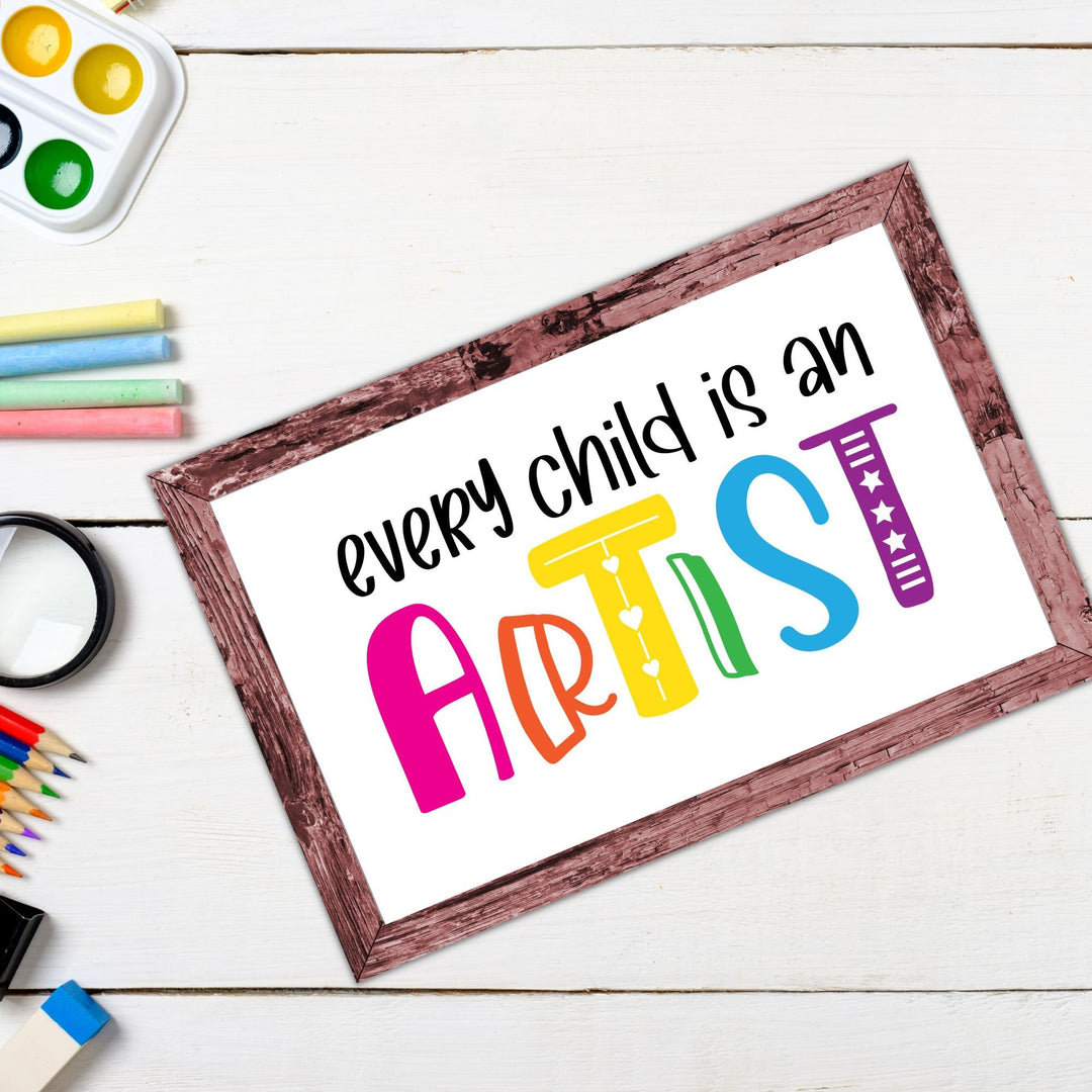 Free every child is an artist printable poster - KY designX