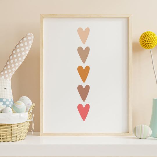 Free heart boho Printable Wall Art - KY designX