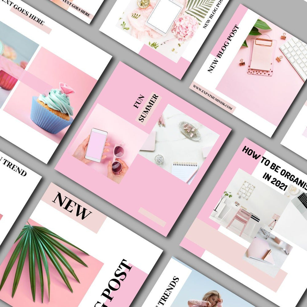 Free Pink Feminine Instagram Templates - KY designX