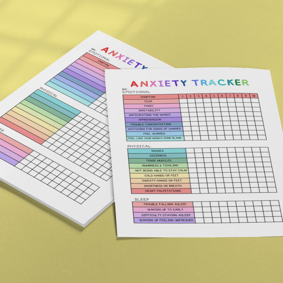 Free Printable Anxiety Tracker for children - KY designX