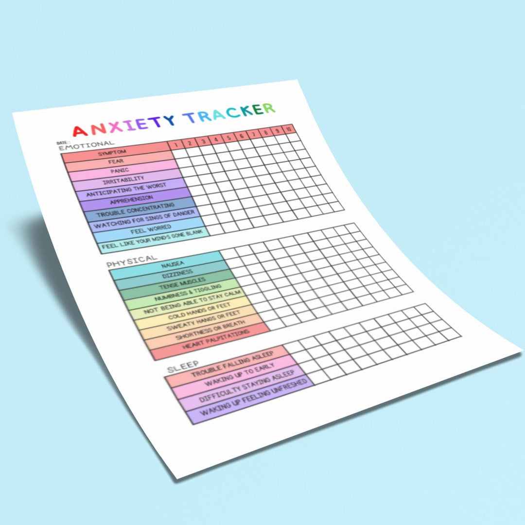 Free Printable Anxiety Tracker for children - KY designX