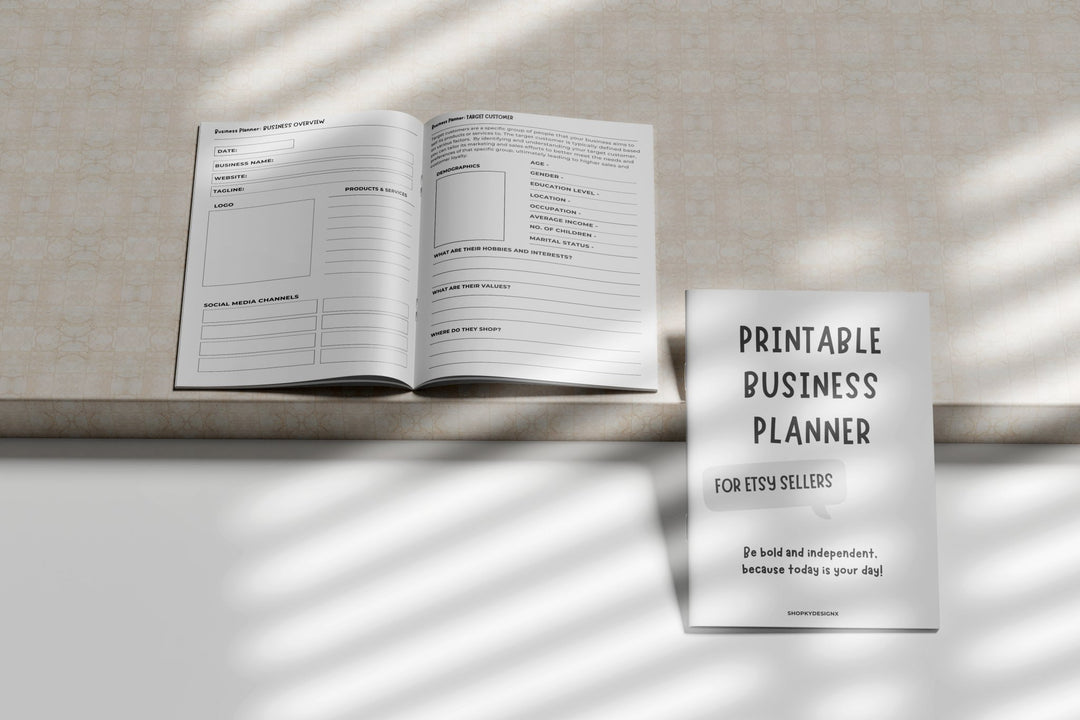Free Printable business Planner for Etsy sellers - KY designX