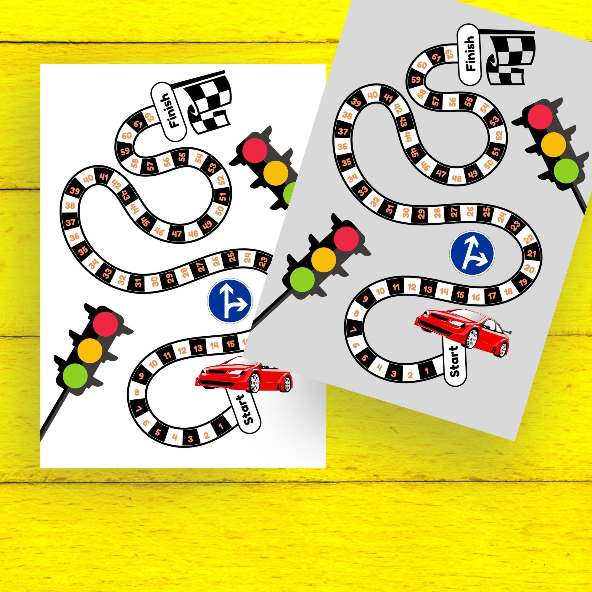 Free Printable Car Racing Board Game - KY designX