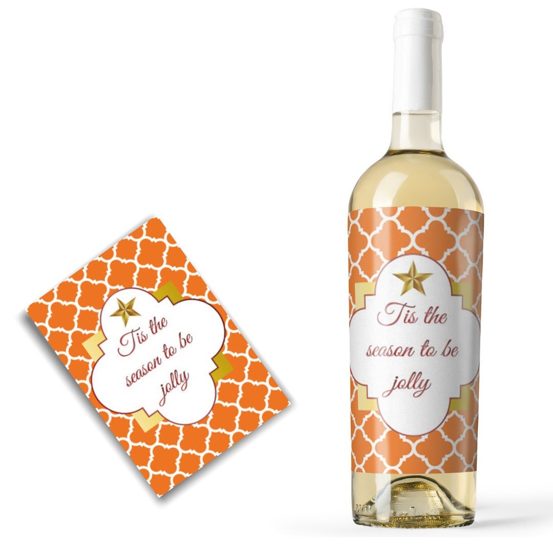 Free printable festive wine labels - KY designX