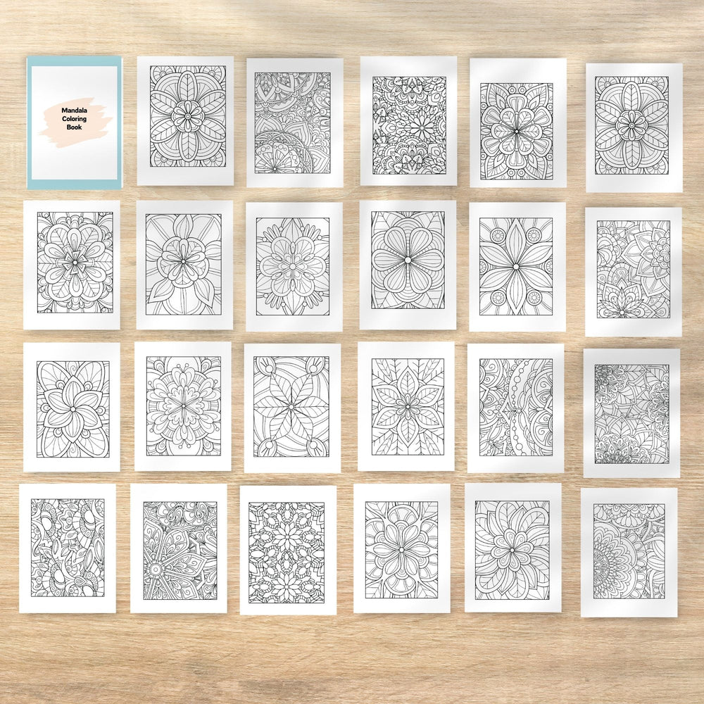 Free Printable mandal Coloring Book - KY designX