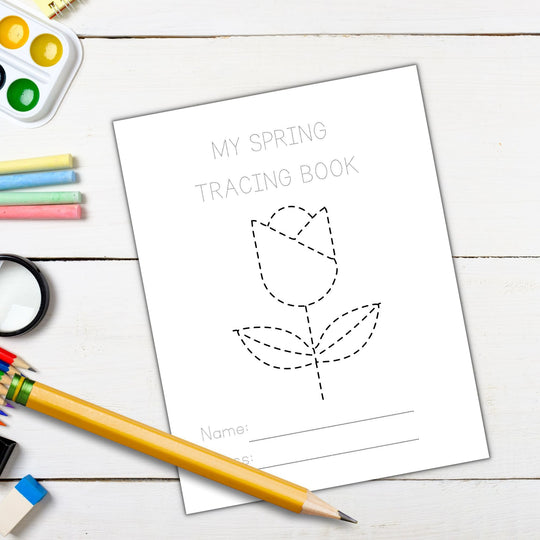 Free Printable Spring Tracing Workbook - KY designX