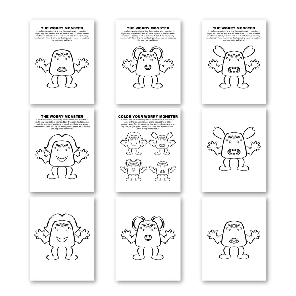 Free printable The worry monster - KY designX