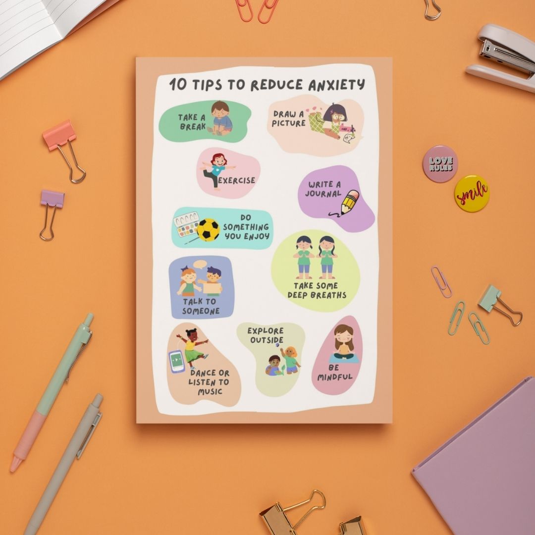 Free reducing Anxiety in Children Poster - KY designX