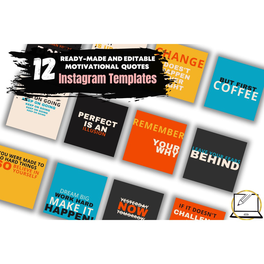 Free success motivational instagram canva templates - KY designX