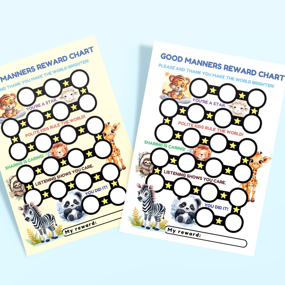 Free Teaching good behavior printable Reward Chart - KY designX