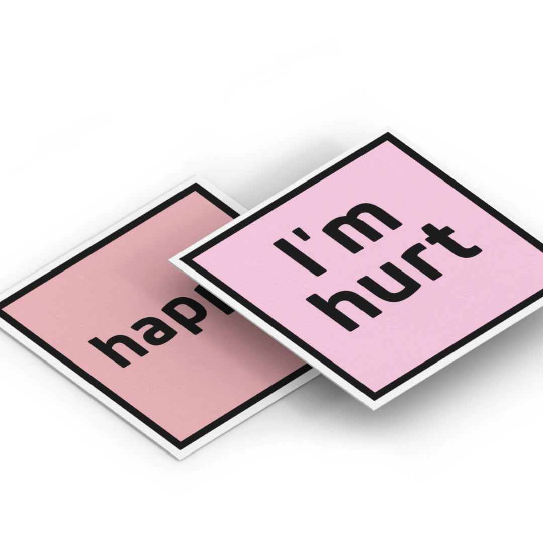 Pink printable Communication Cards - KY designX