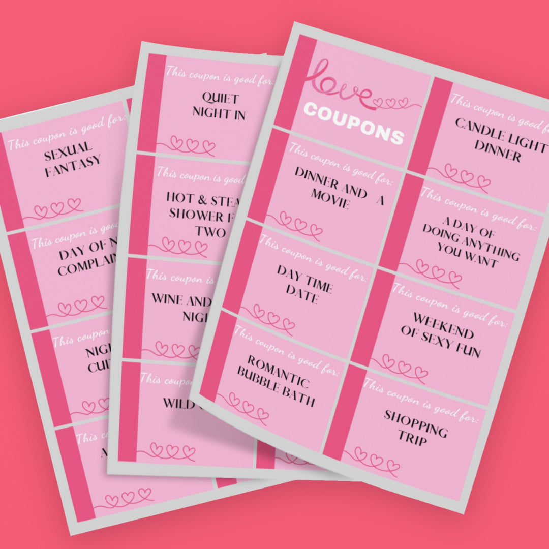 Pink Printable Love Coupons - KY designX
