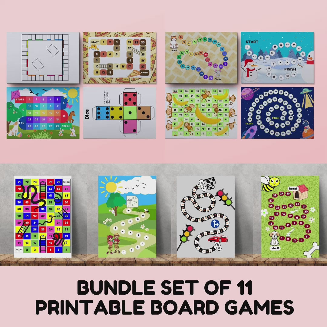 video of the printable board games for kids