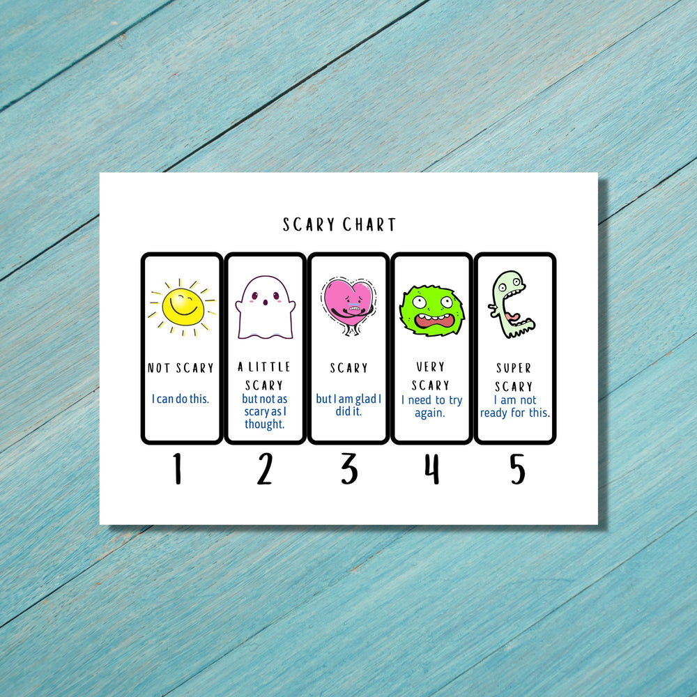 Printable Anxiety Scary chart for children - KY designX