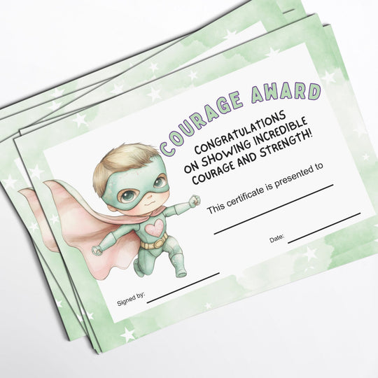 Printable Courage Certificate for Kids - KY designX