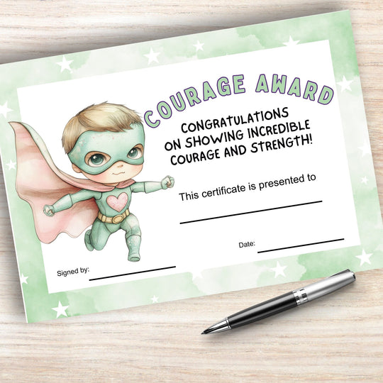 Printable Courage Certificate for Kids - KY designX