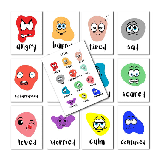 Printable feelings flashcards for children - KY designX