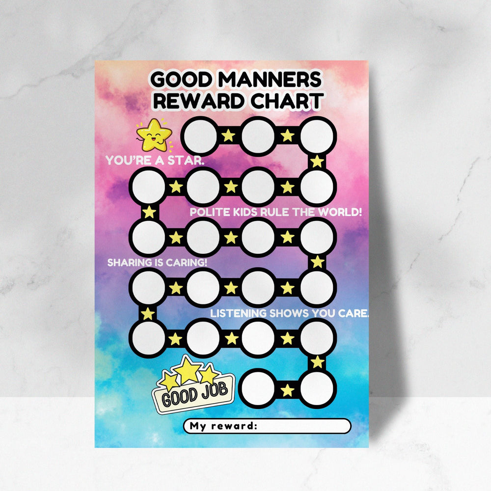 Printable Good Manners Reward Chart - KY designX