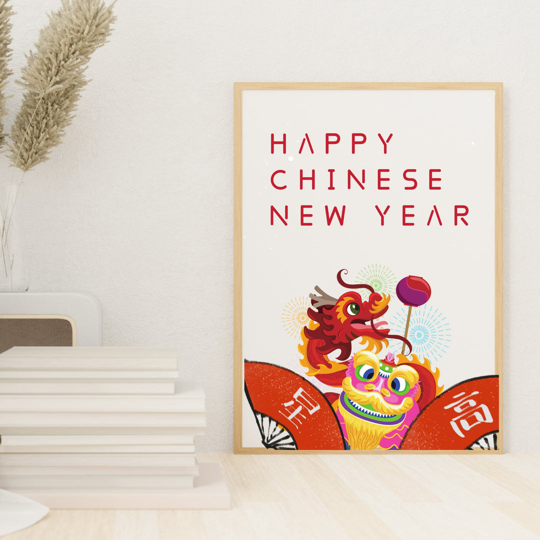 Printable Happy Chinese New Year Poster - KY designX