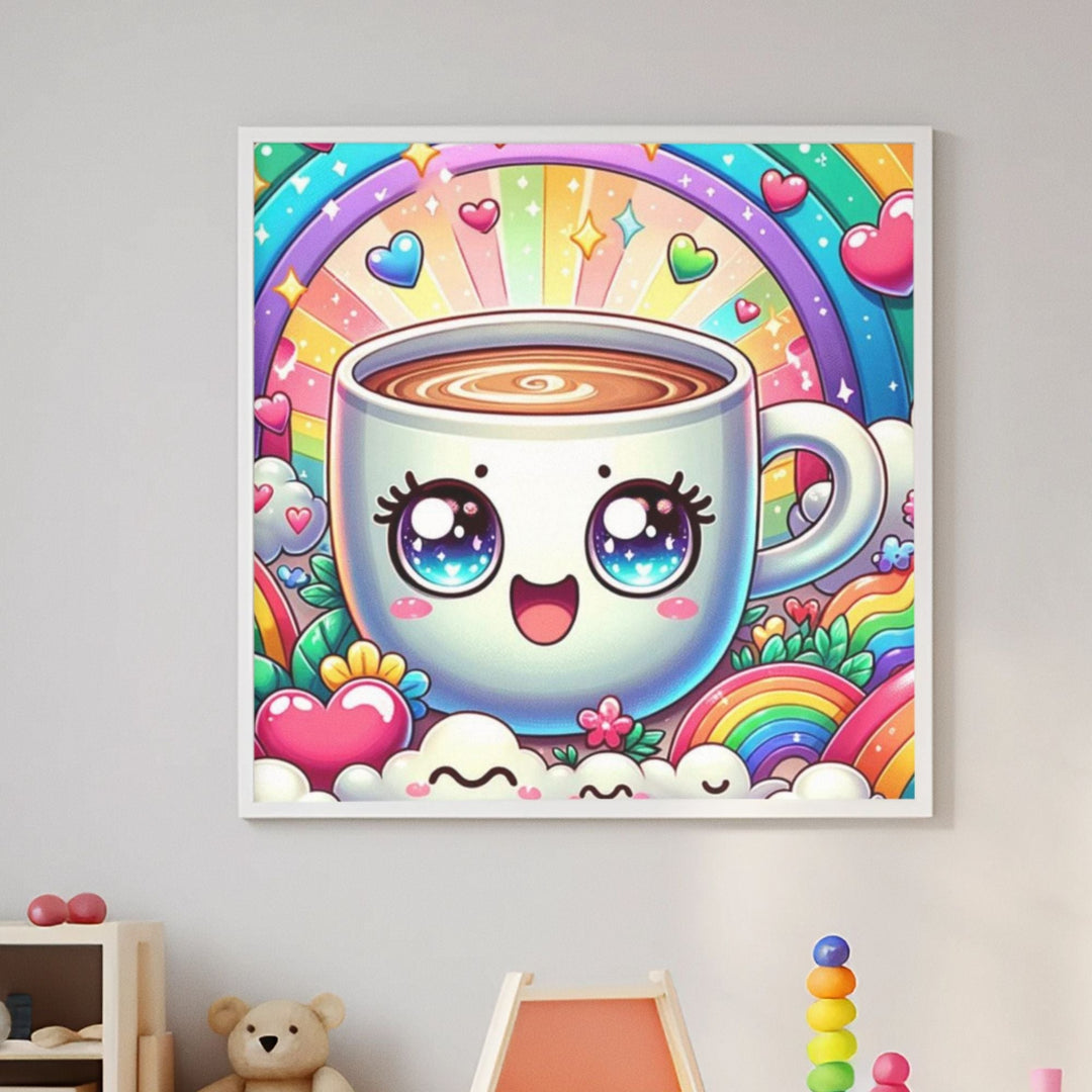 Printable Kawaii Rainbow Cup wall decor - KY designX