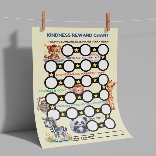 Printable Kindness Reward Chart for kids - KY designX