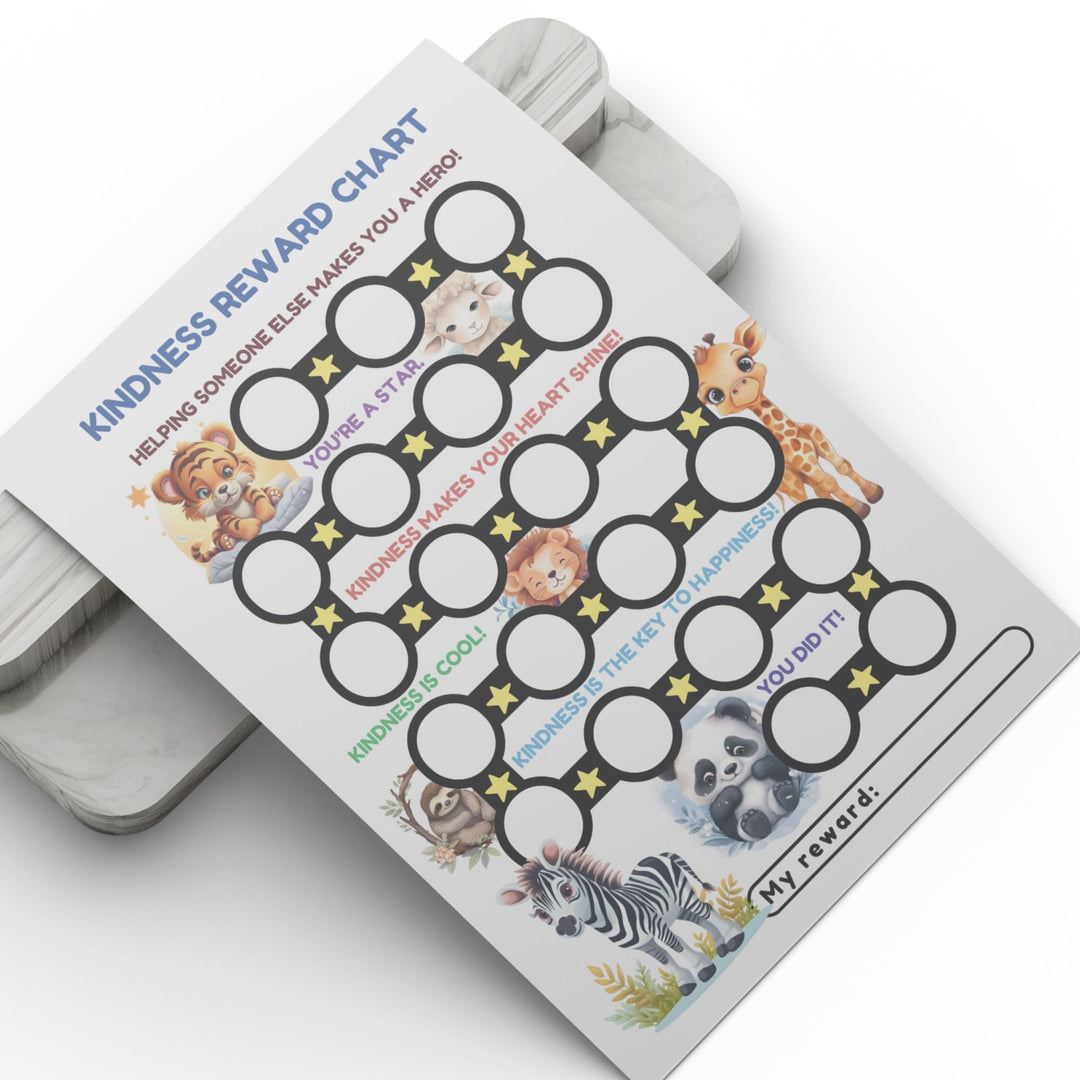 Printable Kindness Reward Chart for kids - KY designX