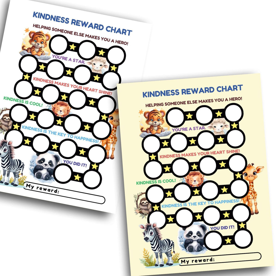 Printable Kindness Reward Chart for kids - KY designX