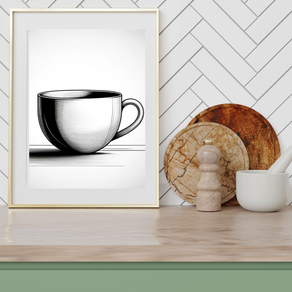 Printable Minimalist coffee Kitchen Wall Decor - KY designX