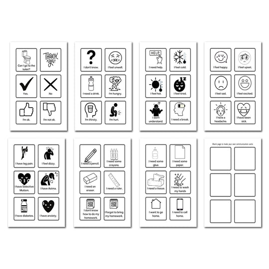 printable picture Communication Cards for children - KY designX