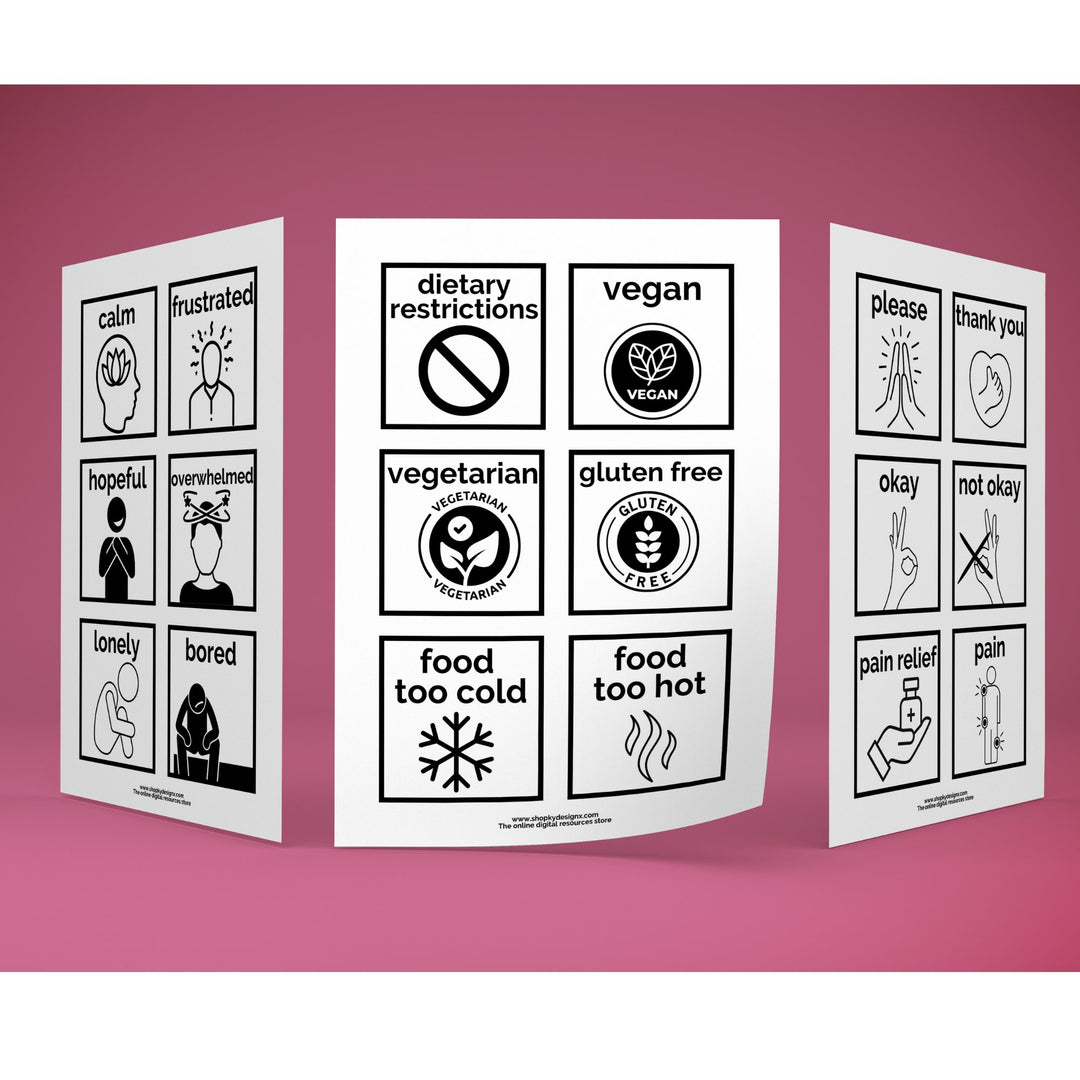 Printable Picture Communication Cards for Hospital Patients - KY designX