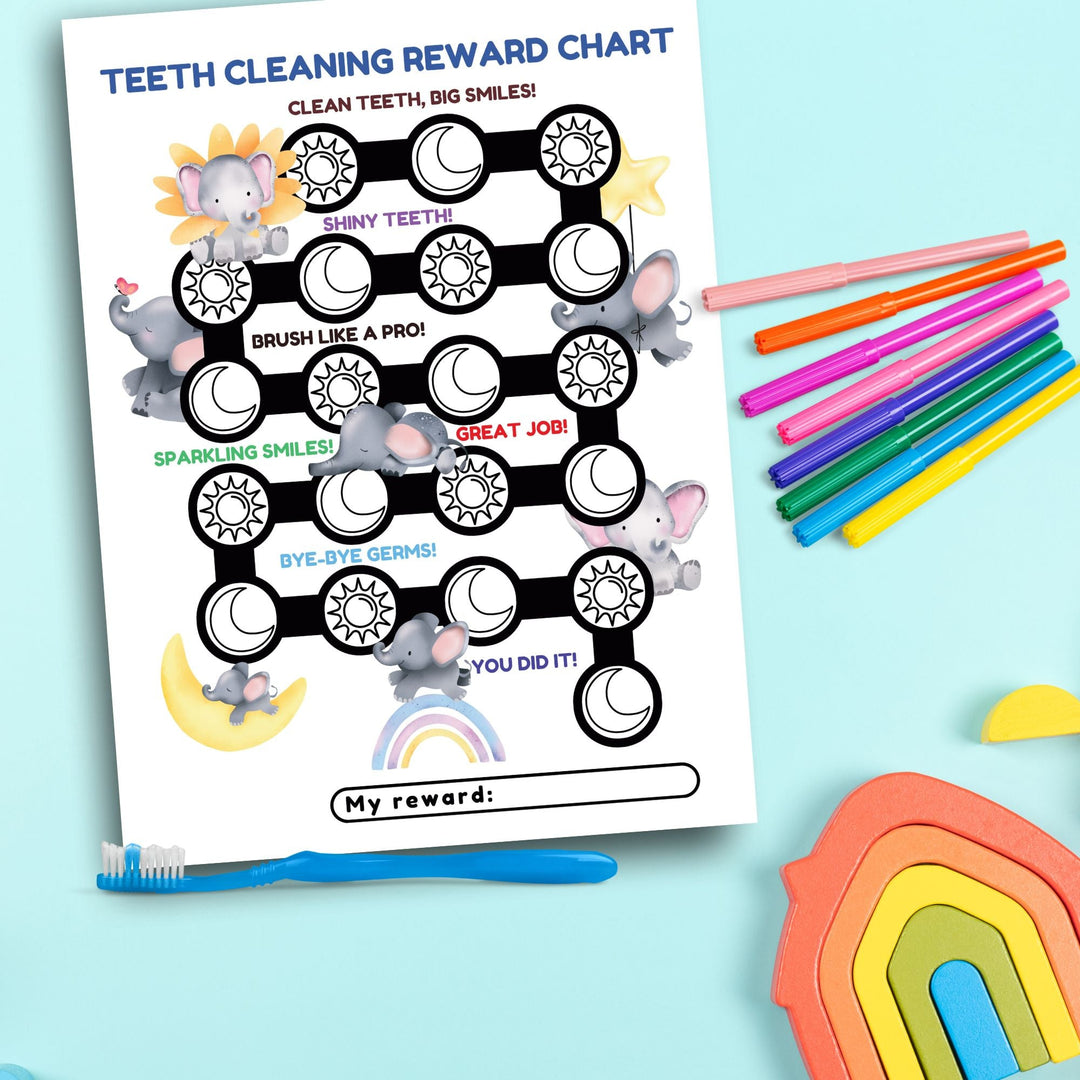 Printable Teeth Cleaning Reward Chart - KY designX
