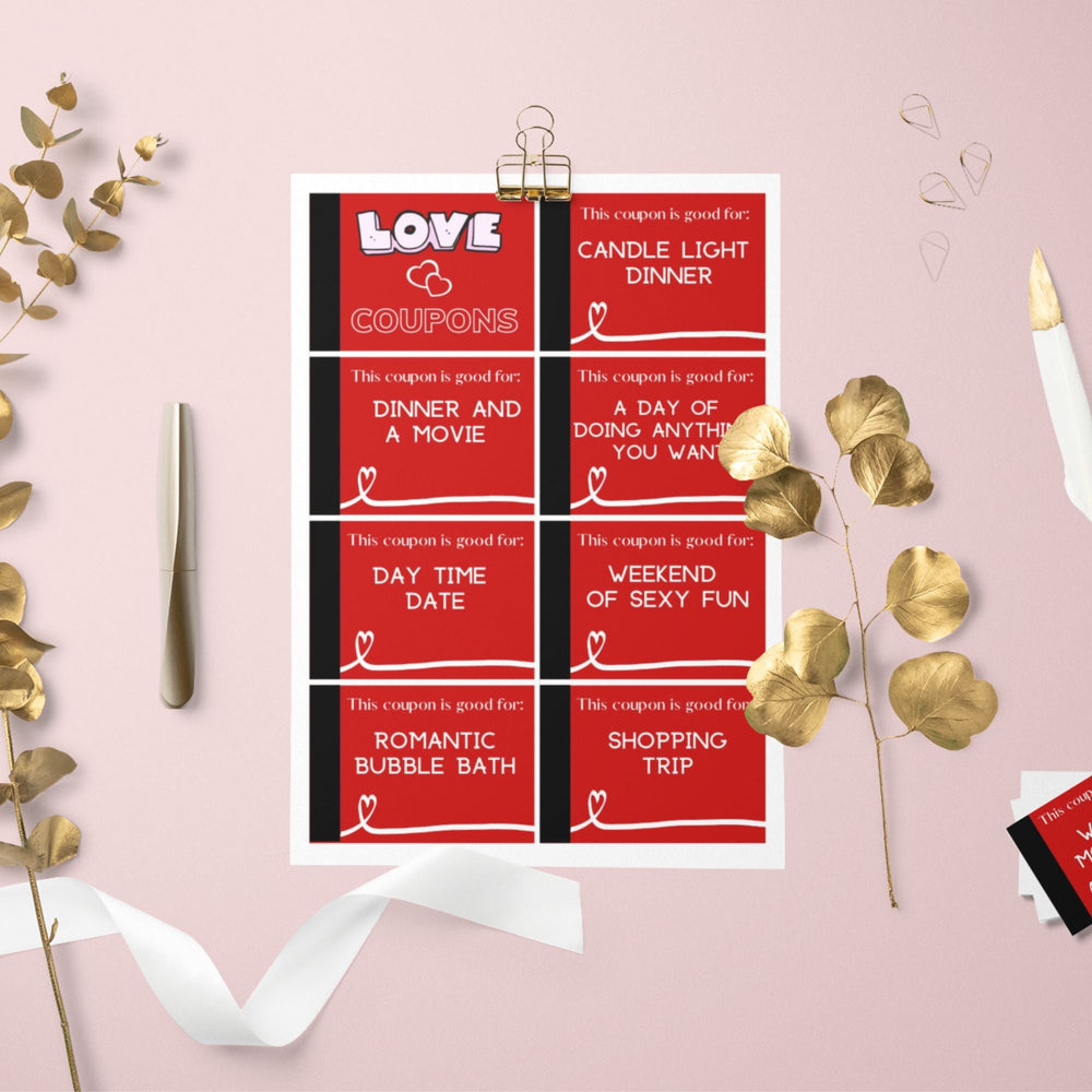 Printable Valentines Love Coupons - KY designX