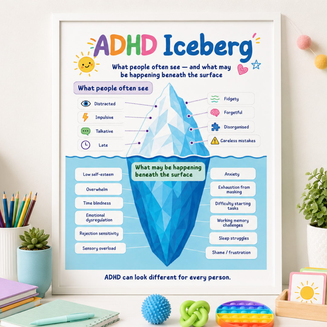 Free ADHD Iceberg Poster Printable: Helping Children Understand What Lies Beneath the Surface