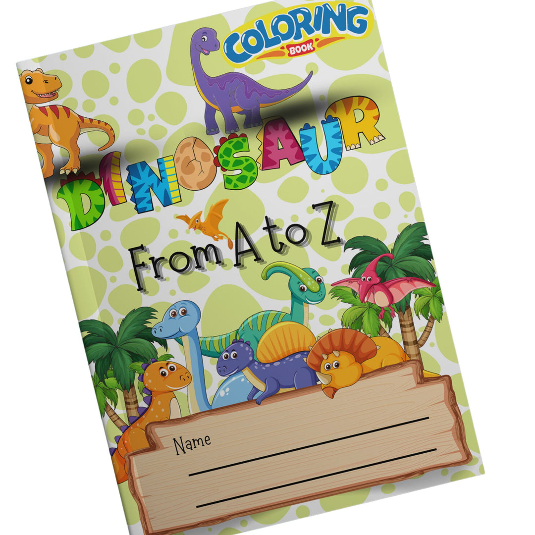 the cover of the A-Z Dino Coloring Book